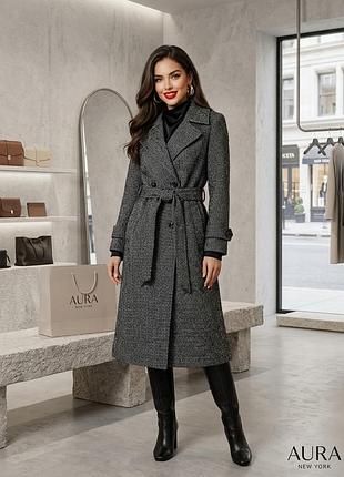 Стильное  серое пальто h&m 5