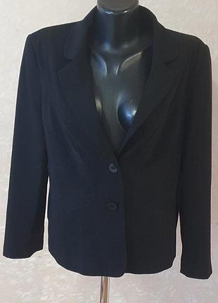 Класичний чорний піджак marks & spencer petite, розмір l/xl (uk 16)