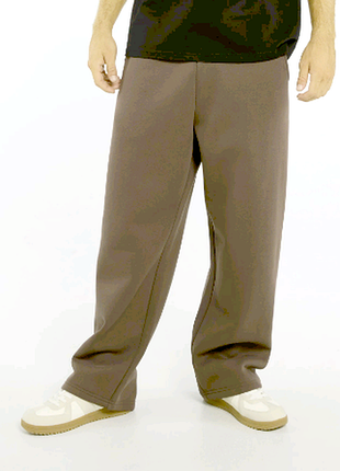 Спортивні штани джогери new yorker wide leg бежеві р. m , l, xl