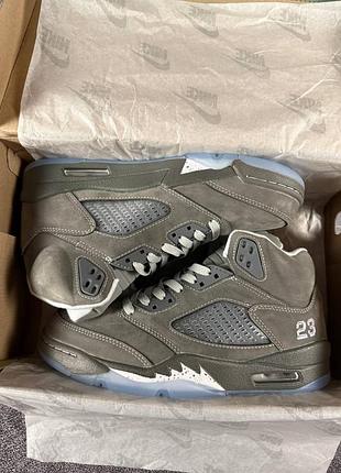 Кроссовки nike air jordan 5 retro wolf grey 10