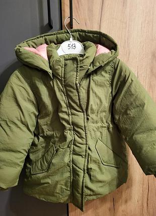Куртка для дівчинки h&m хакі, розмір 98 3