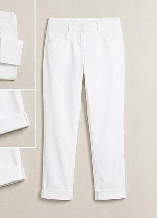 🤍 белые укороченные брюки h&amp;m