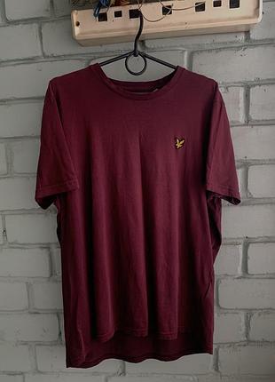 Футболка чоловіча lyle & scott бордова розмір м