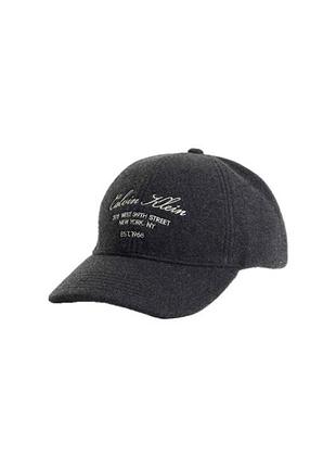 Новая кепка calvin klein бейсболка (ck calvin klein - anthracite felt cap with logo lettering) с англии