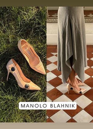 Туфли manolo blahnik оригинал, кожа