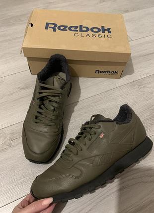 Кросівки зимові чоловічі reebok classic хакі