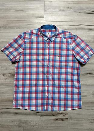 Рубашка лакост lacoste sport shlaid short sleeve shirt, 44 (факт xl), оригинал