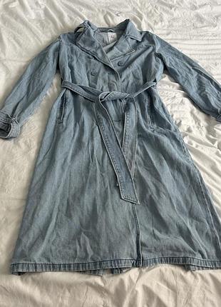 Новый джинсовый тренч sinsay, 100% cotton
