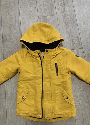 Парка унісекс mothercare жовта для дітей 4-6 років