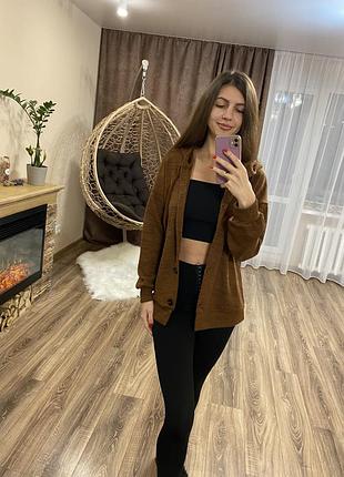 Кофта коричнева тепла кардиган новий 3