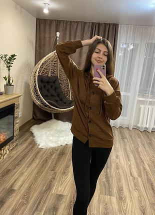 Кофта коричнева тепла кардиган новий 4