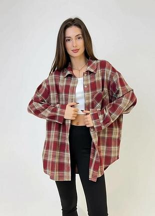 Сорочка рубашка  boohoo-жіноча, у клітинку, в рожевих тонах, тепла,xl