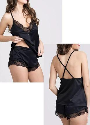 46-48р. 4xl атласна піжама із шортами ann summers