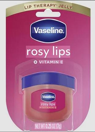 Бальзам для губ vaseline lip therapy rosy lips 7g