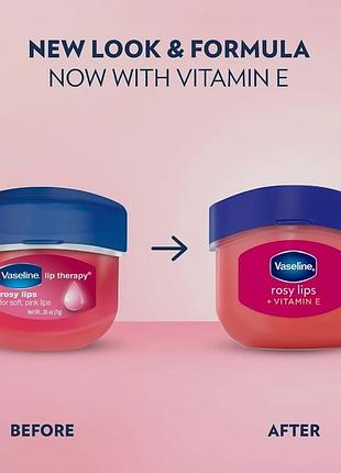 Бальзам для губ vaseline lip therapy rosy lips 7g 3