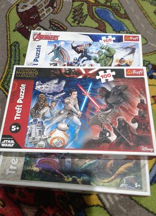 Пазли дитячі trefl star wars та avengers 100 та 160 елементів