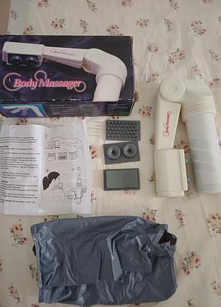 Винтажный ручной массажер для тела body massager (с насадками и коробкой)