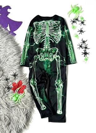 Карнавальный комбинезон, костюм скелет, зомби на halloween f&amp;f 2-3 года