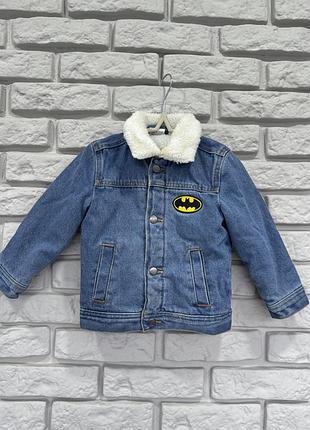 Куртка дитяча batman джинсова зимова з утепленою підкладкою