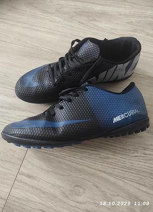 Чоловічі кросівки nike mercurial чорно-сині