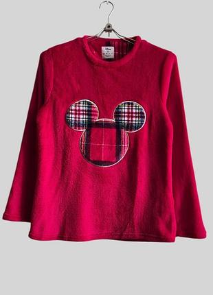 Красная плюшевая флисовая кофта верх от пижамы домашнего костюма disney