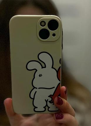 Парний чохол для iphone з малюнком зайця