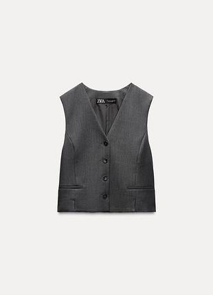 Жилет жилетка zara з меланжевим ефектом