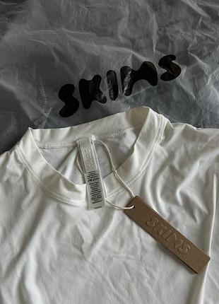 Лонгслів жіночий skims молочний білий розмір s/m
