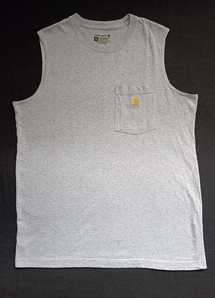 Футболка carhartt men's workwear pocket sleeveless midweight t-shirt
