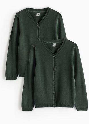 💚кардиган для дівчинки, зелений, 134 см🖤
