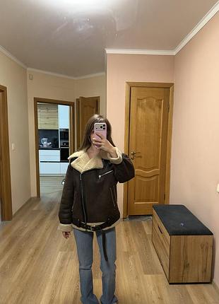 Дублянка ( дубльонка) жіноча zara коричнева