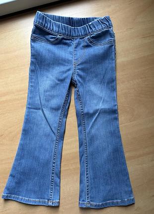 Джинси для дівчаток h&m кльош сині 92 розмір