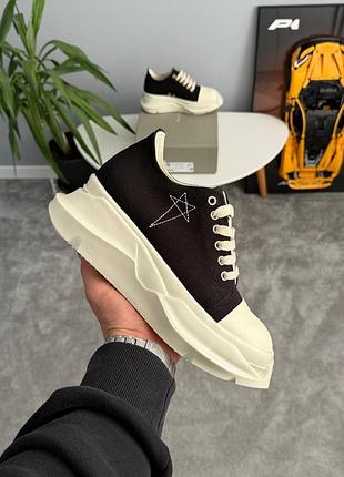 Кеди чоловічі rick owens drkshdw abstract low sneakers black milk