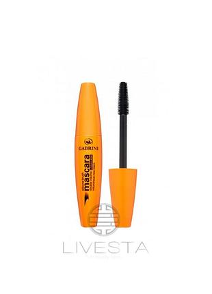 Подовжувальна туш для вій gabrini long lash, 12 ml