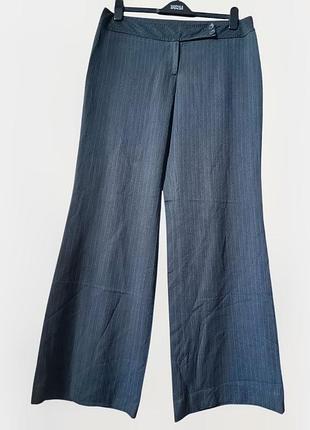 Винтажные классические брюки палаццо в полоску debenhams petite (размер ru 14 / l)