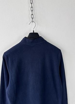 Кофта флісова nike fleece pullover 1/3 zip mens size m navy blue black embroidered swoosh 9