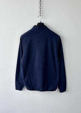 Кофта флісова nike fleece pullover 1/3 zip mens size m navy blue black embroidered swoosh 7
