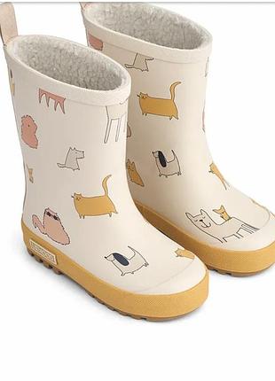 Дитячі гумові чоботи liewood mason thermo rainboot