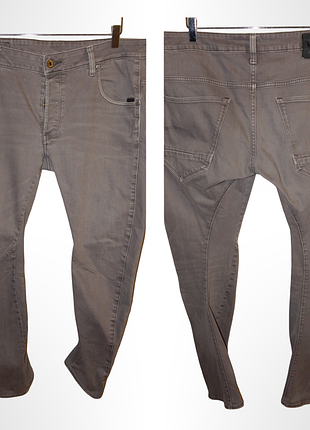 Джинсы g-star raw arc 3d slim jeans grey color.