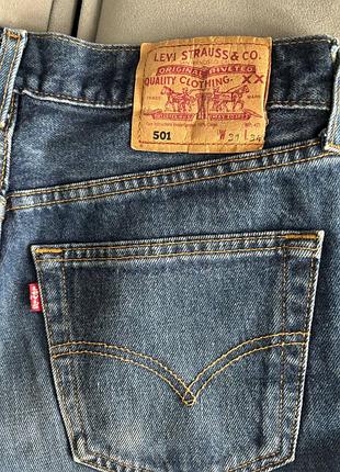 Джинси чоловічі levi's 501 сині w31 l34