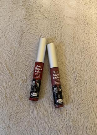 Рожева червона помада для губ thebalm meet matt(e) hughes long-lasting liquid lipstick