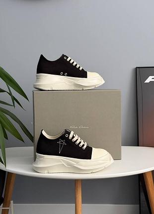 Кроссовки rick owens drkshdw abstract low sneakers black milk
