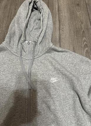 Nike сірий зіп худі оригінал 2