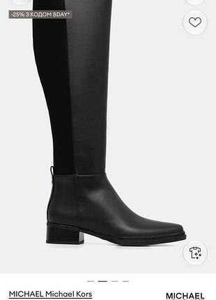 Ботфорти жіночі michael kors оригінал  lex boot чорні, розмір 38