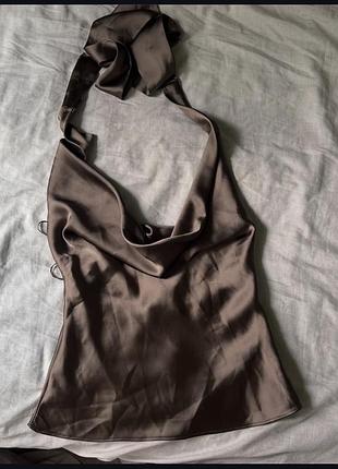 Топ атласний zara