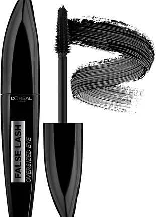 Туш для вій лореаль l'oréal paris false lash oversized чорна, подовжувальна, підкручувальна, об'ємна