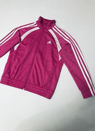 Гарна олімпійка adidas на 10-9 років 140-134см рожева спортивна кофта