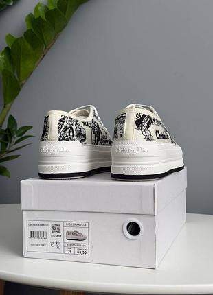 Кеди d1or b23 platform white black logo 6