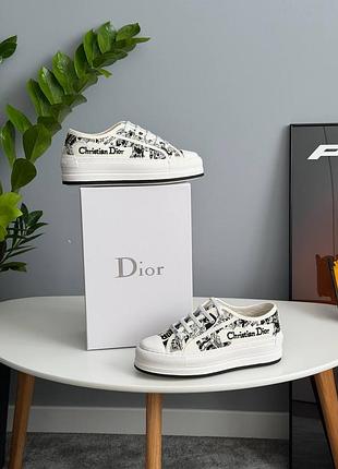 Кеди d1or b23 platform white black logo 5