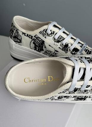 Кеди d1or b23 platform white black logo 3
